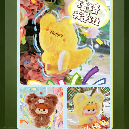 FATTY Large-eared Animal Plush Blind Boxes，Desk Decoration，Bag Accessories,Pop Culture Toys,Gifts for Girls(Random 1 PCS)