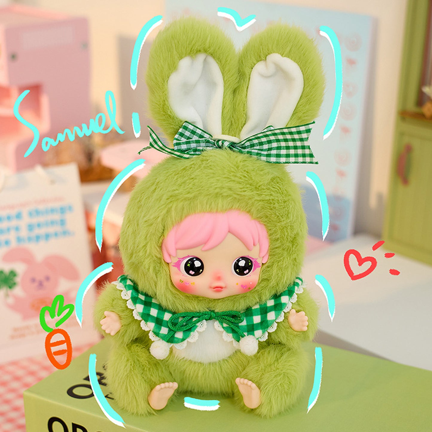 AMY Creative Bunny Pendent Box, Cute Fur Toy, Home Decoration,Birthday Gift(Random 1 PCS )