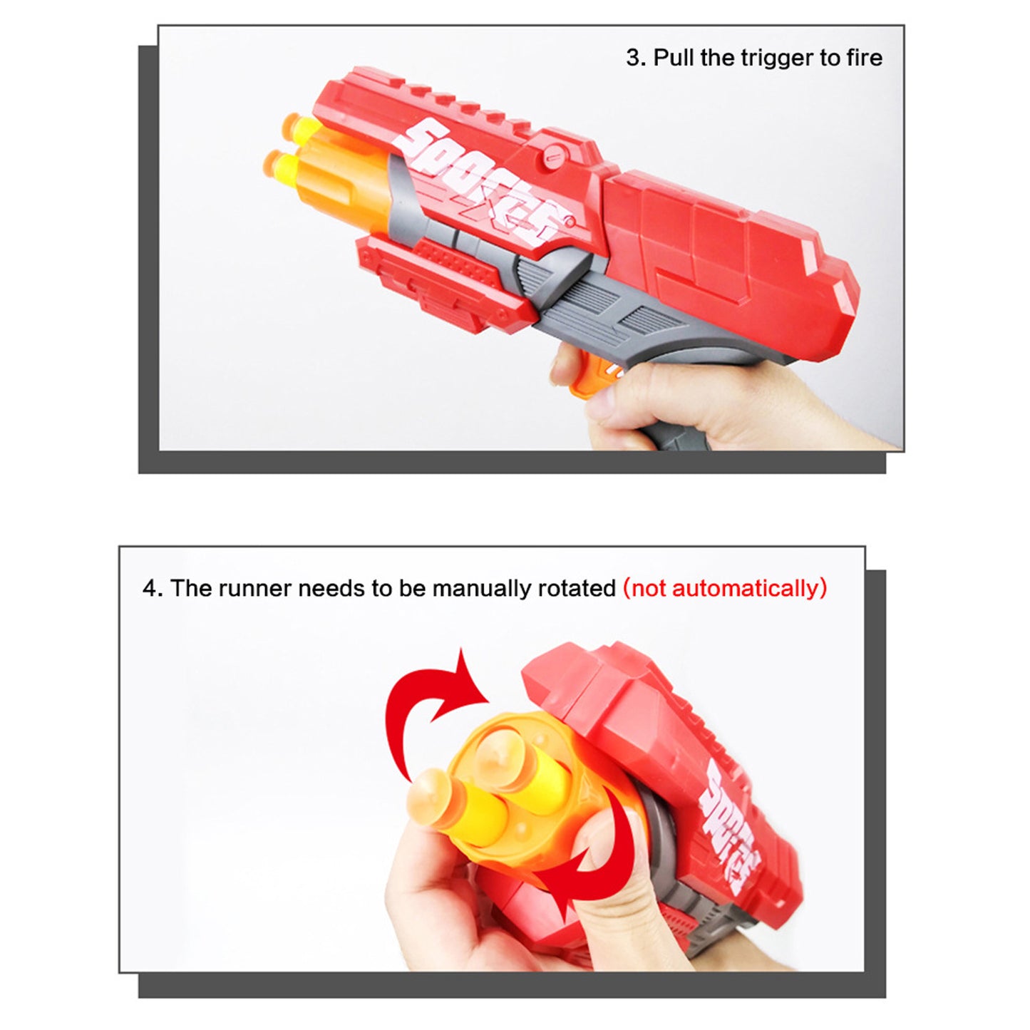 Sports Gun,Children's Imitation Toy Gun, Boy's Shooting Battle Soft Bullet Gun, Manual and Can Be Fired