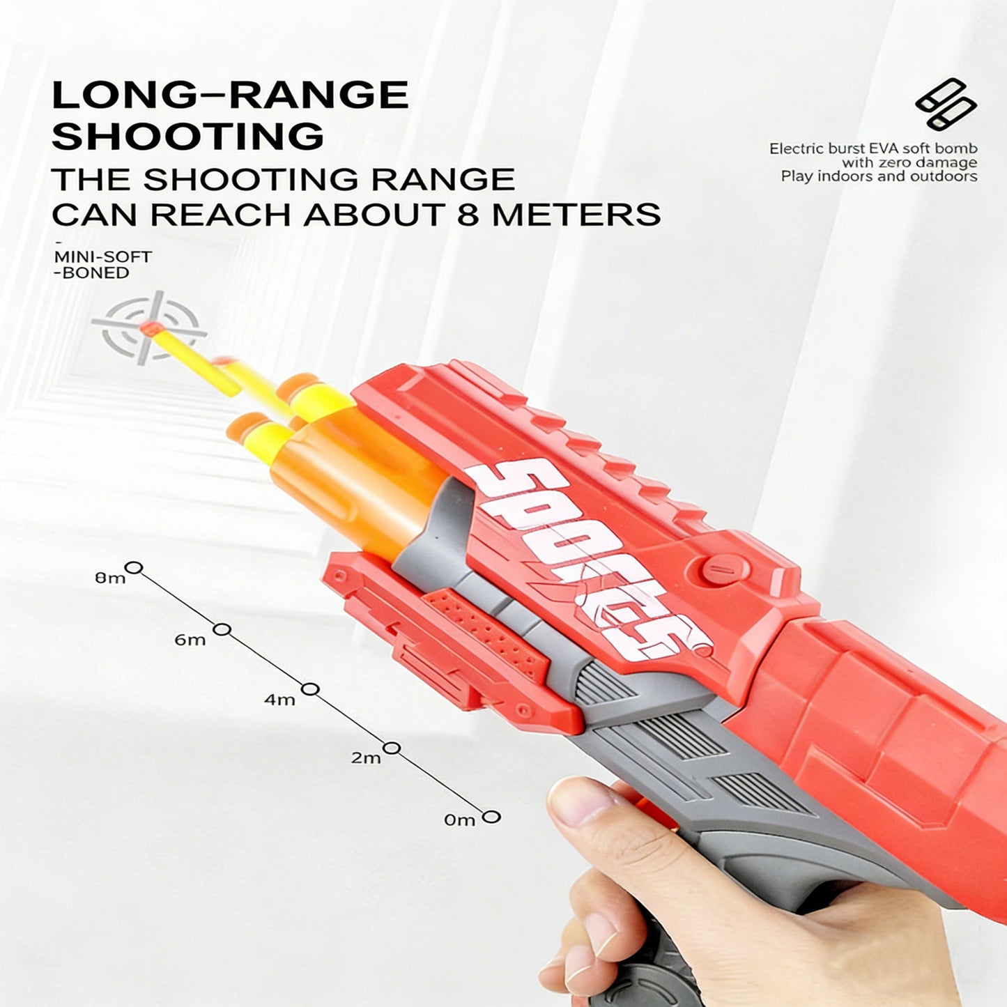 Sports Gun,Children's Imitation Toy Gun, Boy's Shooting Battle Soft Bullet Gun, Manual and Can Be Fired