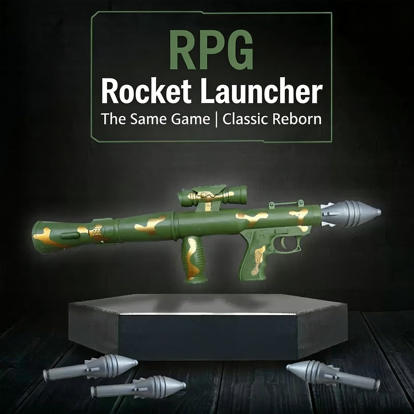 Green Anti-tank Rocket Artillery Cannon Can Fire Missile Soft Shells Toy Guns,Perfect Outdoor/Indoor Pretend Play for Gifts for Boys Girls Adults Age 8+,Ideal for Imaginative Military Adventure Games & Birthday Gifts