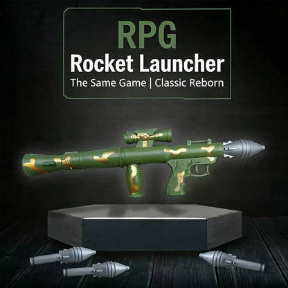 Green Anti-tank Rocket Artillery Cannon Can Fire Missile Soft Shells Toy Guns,Perfect Outdoor/Indoor Pretend Play for Gifts for Boys Girls Adults Age 8+,Ideal for Imaginative Military Adventure Games & Birthday Gifts