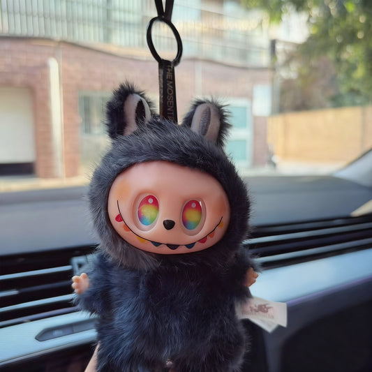 LABUBU Hanging Blind Box; Macaron Color Heart-Pleasing Trendy Figure Doll，Toys for Modern Home Decor, Collectible Toy Set for Desk Accessories, 1PC