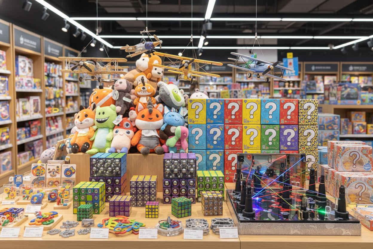 滚珠魔方，遥控飞机，益智激光迷宫玩具，玩偶，盲盒，各种益智类玩具应有尽有