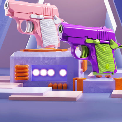 3D Printed Reverse-blowing Chambered Small Radish Pistol, Mini Decompression Smooth Gravity Pistol,Vibrant Stylized Pistol,Sleek Precision & Uncompromising