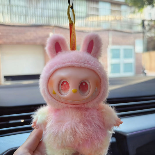 LABUBU Hanging Blind Box; Macaron Color Heart-Pleasing Trendy Figure Doll，Toys for Modern Home Decor, Collectible Toy Set for Desk Accessories, 1PC