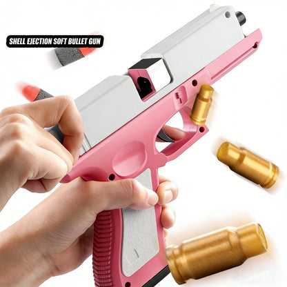 Golden Desert Eagle Shell Ejection Soft Bullet Gun – Realistic Toy Pistol with Removable Magazine, Safe Foam Bullets for Kids & Adults, Ideal for Collection, Cosplay, or Indoor Outdoor Shooting Games