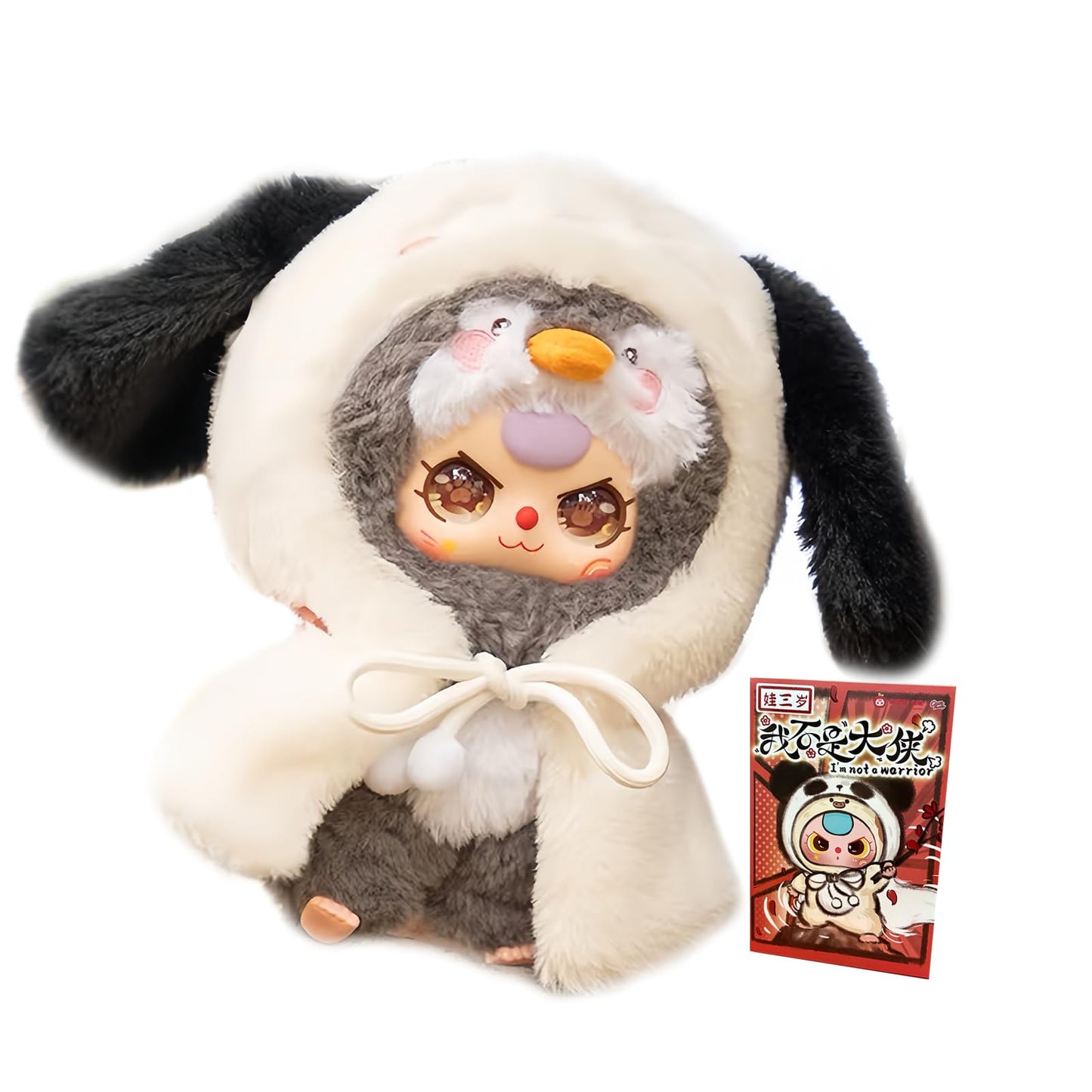 BABY THREE Plush Toy Doll Blind Box Knight Series Eleven Possible Plush Keychain Mysteries Fun Plush Collection Birthday Gift (Random 1PCS)