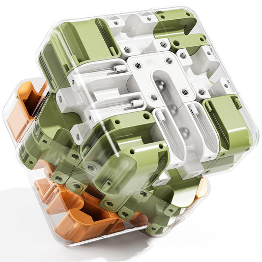 [2025 New]Large 3D Labyrinth Cube Puzzle - Engaging Brain Teaser Toy, 3D Maze Cube, Improve Spatial Recognition and Cultivate Logical Thinking, Educational Focus Game Gift for Adults Teens