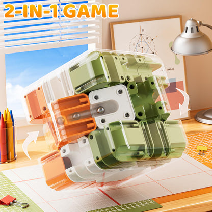 [2025 New]Large 3D Labyrinth Cube Puzzle - Engaging Brain Teaser Toy, 3D Maze Cube, Improve Spatial Recognition and Cultivate Logical Thinking, Educational Focus Game Gift for Adults Teens