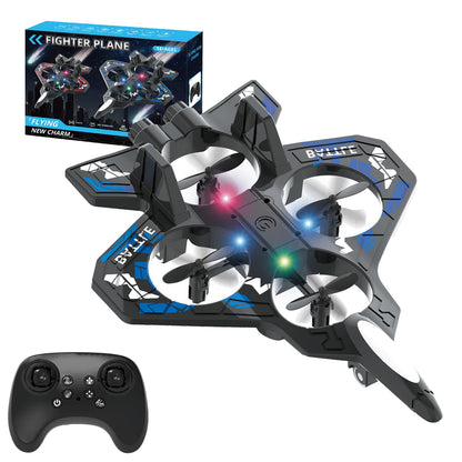 [2025 New]M33 Foam Remote Control Airplanes for Kids， RC Plane Airplane Toys for Boys Kids Beginners, RC Planes Fighter Jet Helicopter Drones for Kids Adults, 360° Flip Easy to Fly (blue)