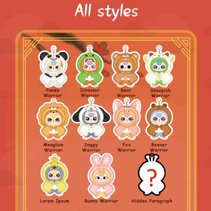 BABY THREE Plush Toy Doll Blind Box Knight Series Eleven Possible Plush Keychain Mysteries Fun Plush Collection Birthday Gift (Random 1PCS)