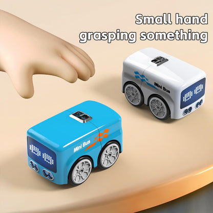 Magical Mini Bus Toy-5-in-1 multi-functional,features line-following function,gesture-controlled following car toy,with follow and avoidance modes,football interaction,and fun dynamic effects