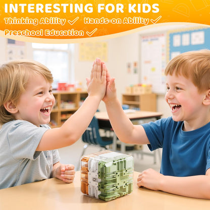 [2025 New]Large 3D Labyrinth Cube Puzzle - Engaging Brain Teaser Toy, 3D Maze Cube, Improve Spatial Recognition and Cultivate Logical Thinking, Educational Focus Game Gift for Adults Teens